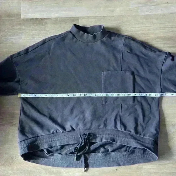 Nap Loungewear Women’s Drawstring High Neck Hem Cotton Sweatshirt sz M - Picture 3 of 7